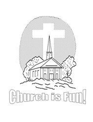 Free Bible Coloring Pages - Church